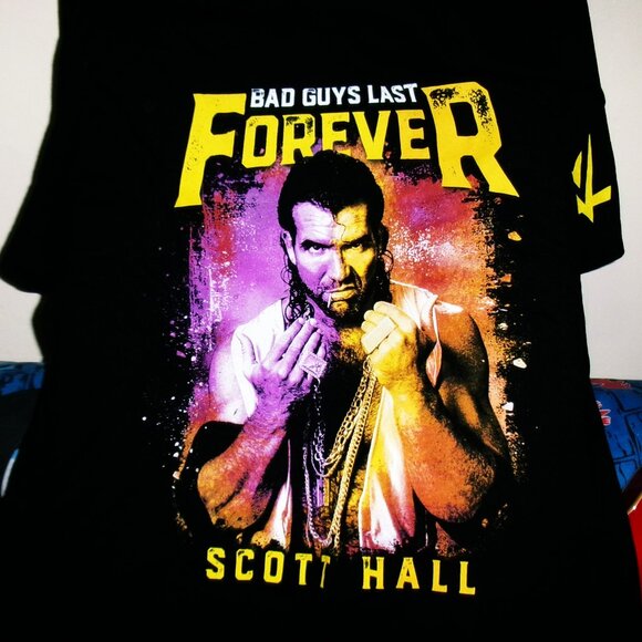 scott hall bad guys last forever official 2022 wwe xl logo tee - nxt champ lash - Picture 1 of 4